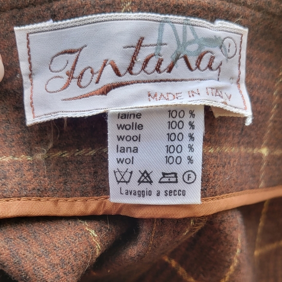 Fontana Plaid 100% Wool Skirt - Picture 2 of 4